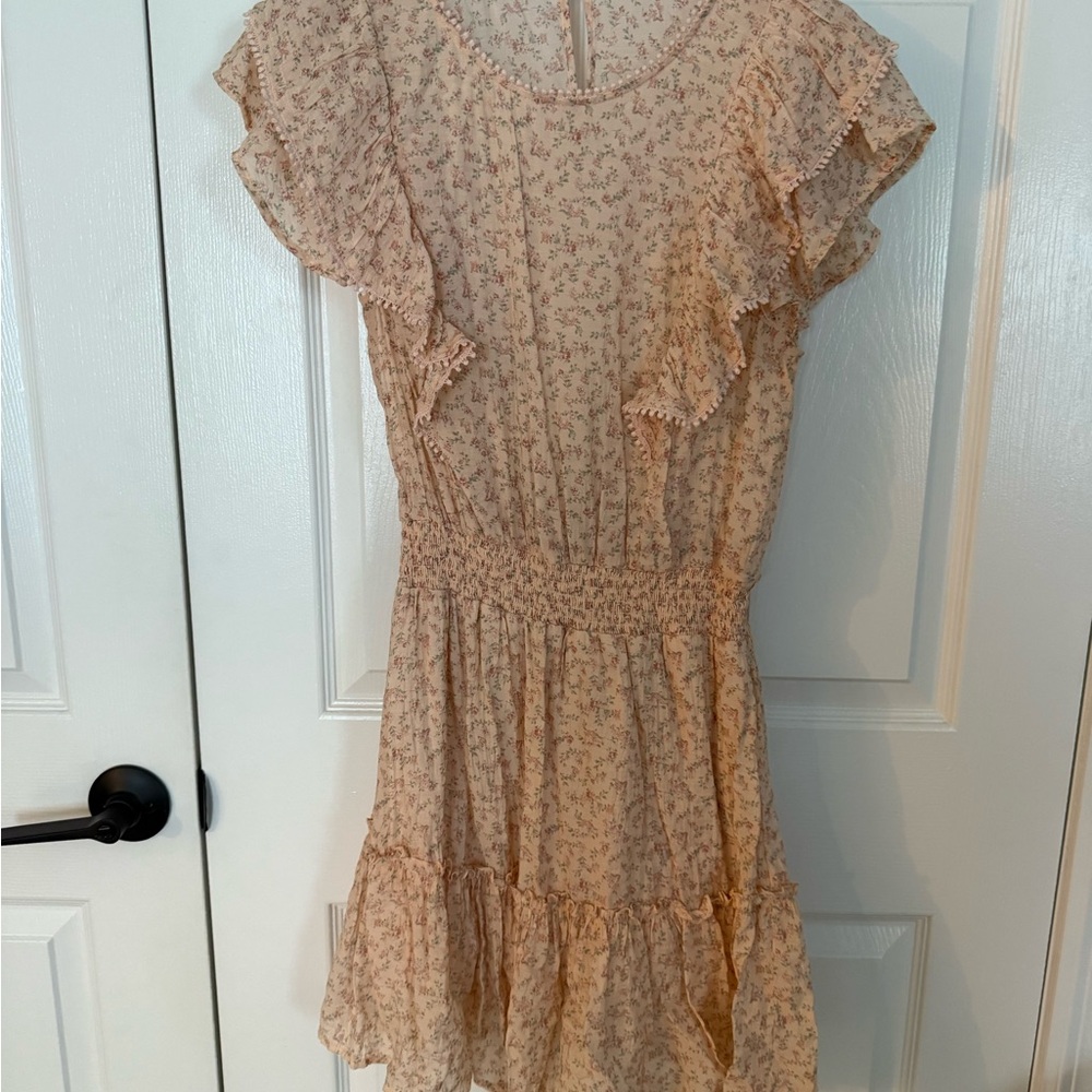 Blu Pepper Peach Floral Dress